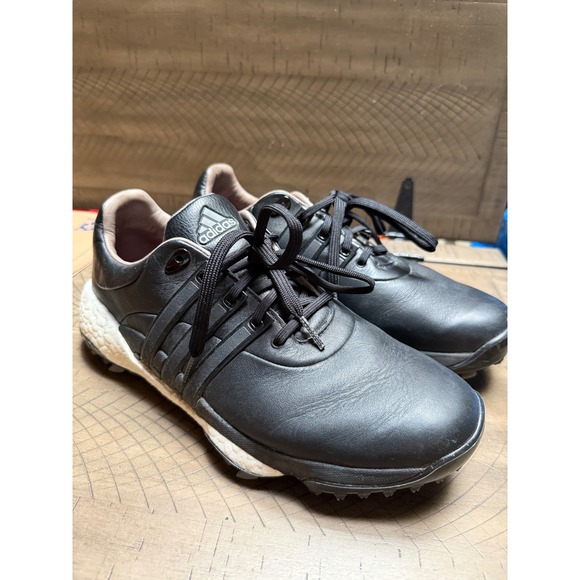 adidas Other - Adidas Tour360 Golf Shoes Mens 9 Black Leather Spikeless Waterproof
